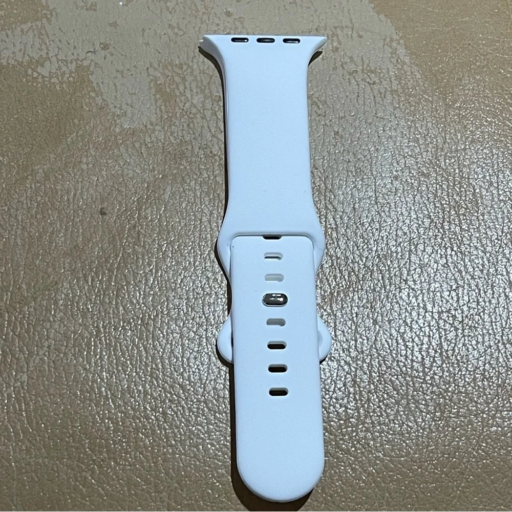 White Black Silicone Watch Band for Apple Watch Series 3 ; 42mm